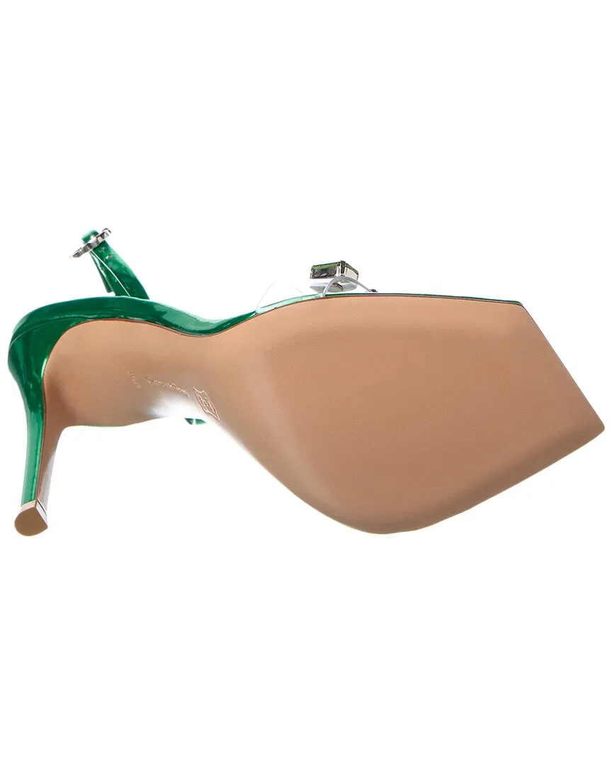 Gianvito Rossi Ribbon Candy Leather & Vinyl Slingback Sandal