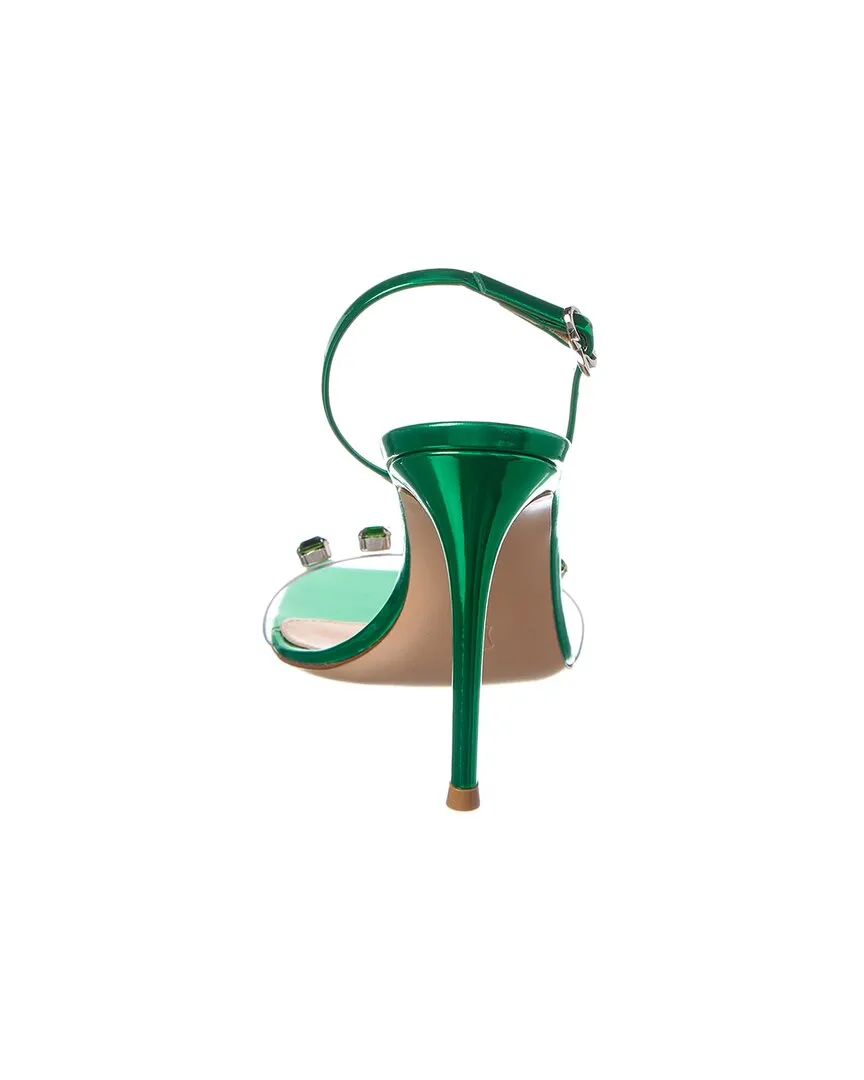Gianvito Rossi Ribbon Candy Leather & Vinyl Slingback Sandal