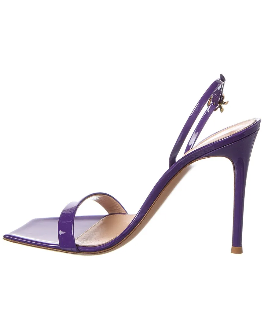 Gianvito Rossi Ribbon Stiletto Leather Slingback Sandal