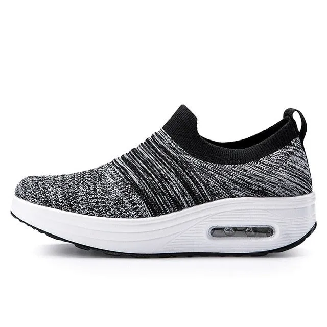 Gofit Women's Flat with Platform Mesh Walking Shoes