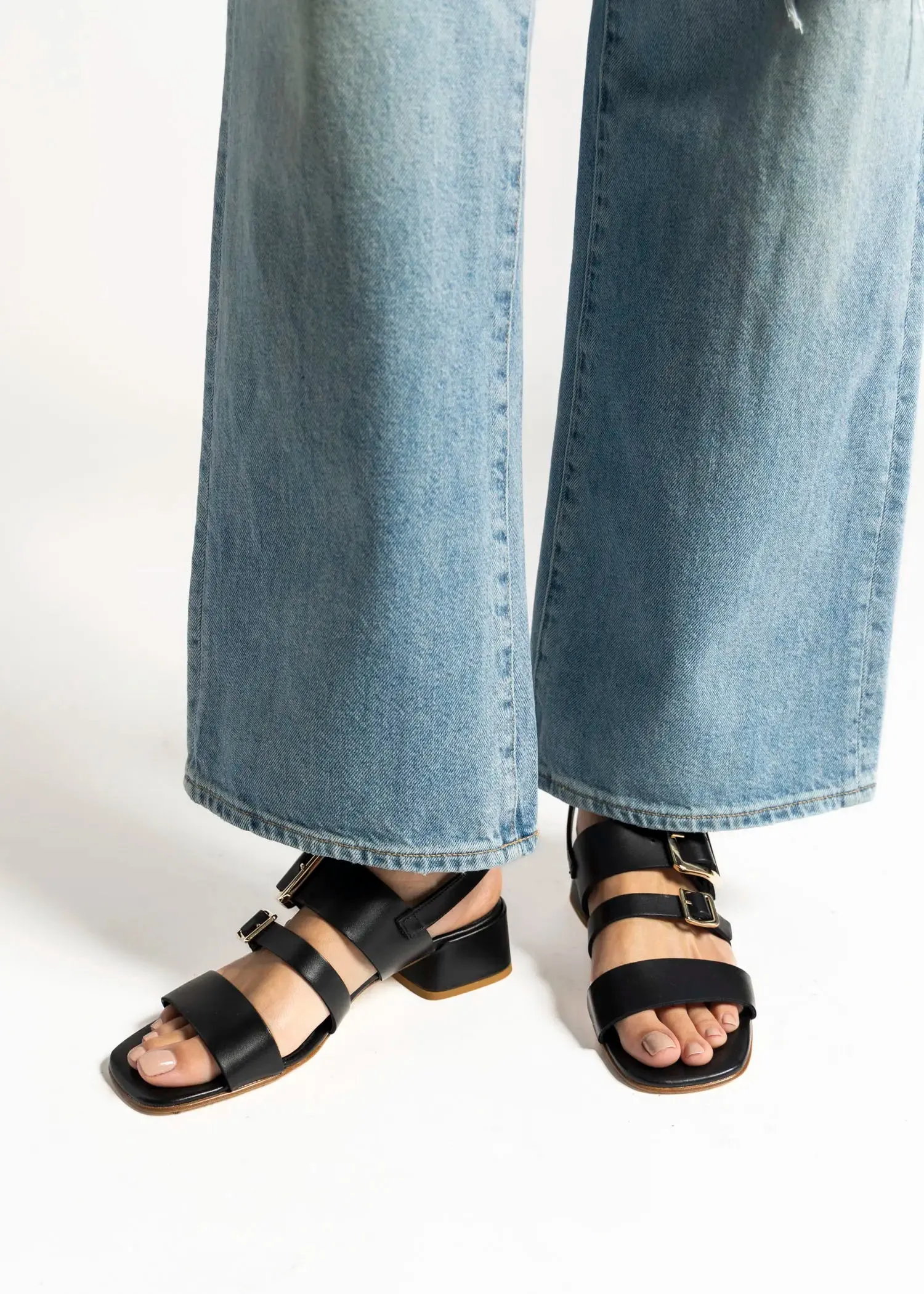 Heeled Buckle Sandal