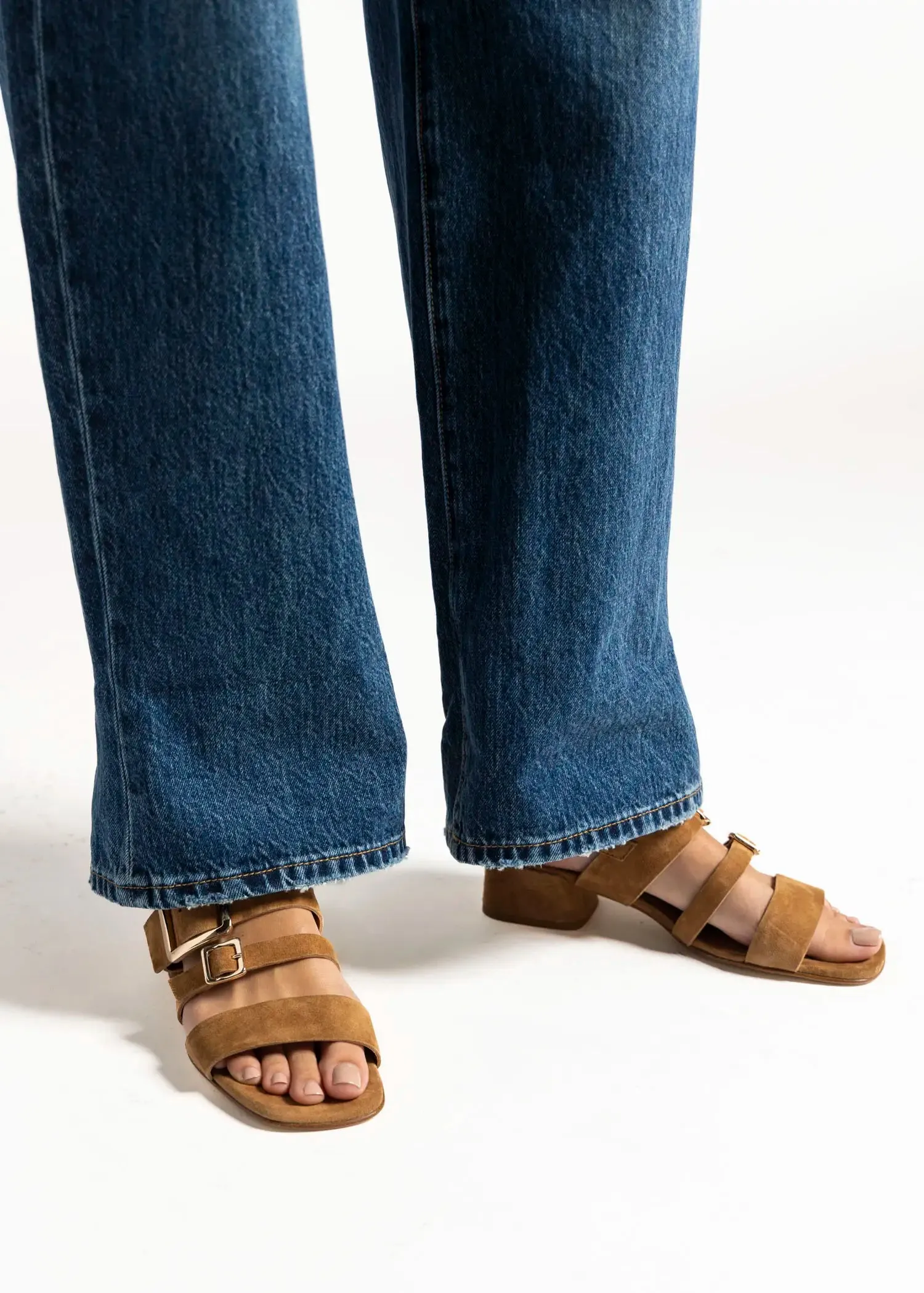 Heeled Buckle Sandal