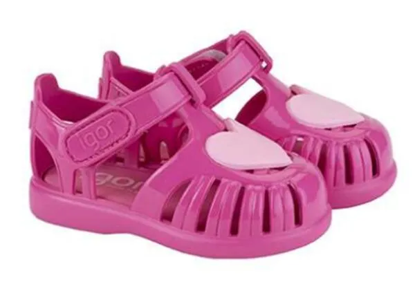 Igor Girl's S10310 Tobby Gloss Love Sandals - Fucsia