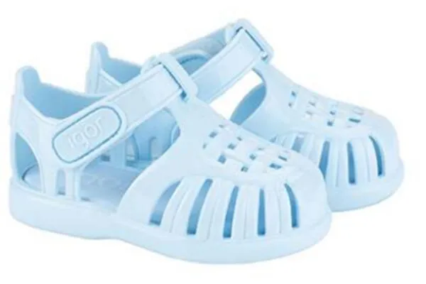 Igor Girl's S10311 Tobby Gloss Sandals - Celeste