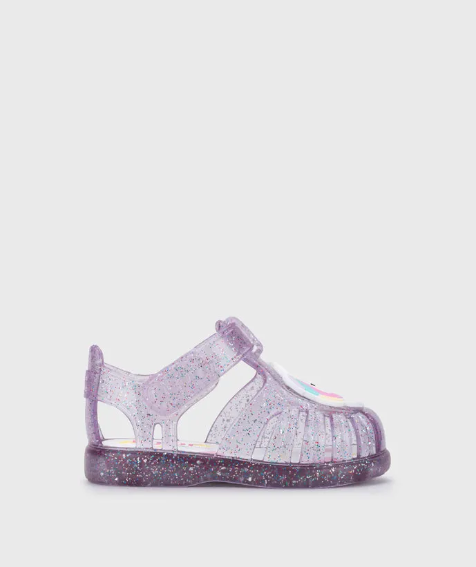 Igor Girl's Tobby Unicornio Sandals - Tr.Malva Multi Glitter