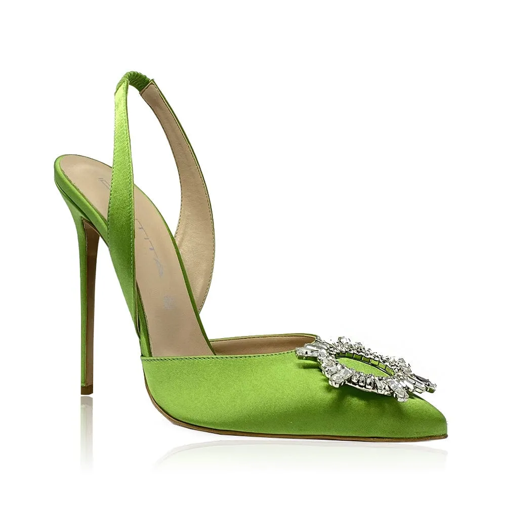 JANINE GREEN SATIN