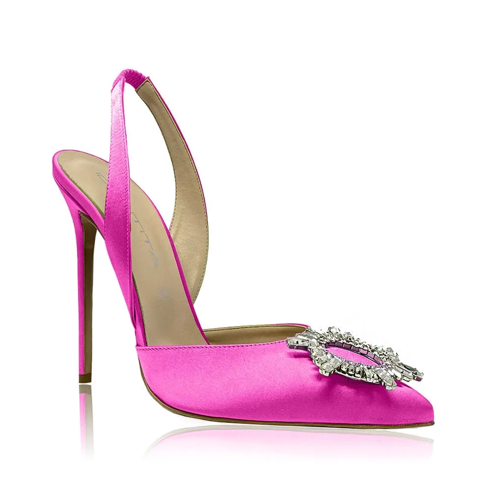 JANINE SATIN FUCHSIA