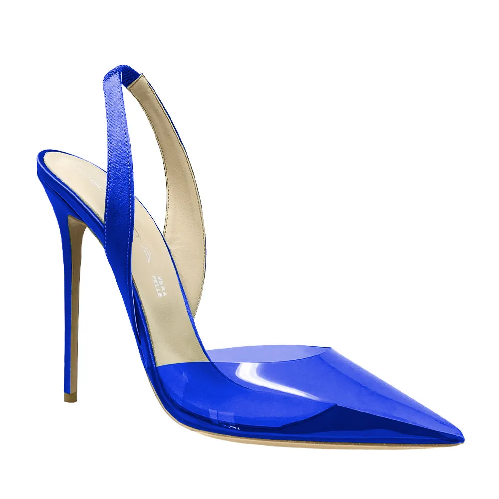 JENNIFER SATIN/PVC BLUE