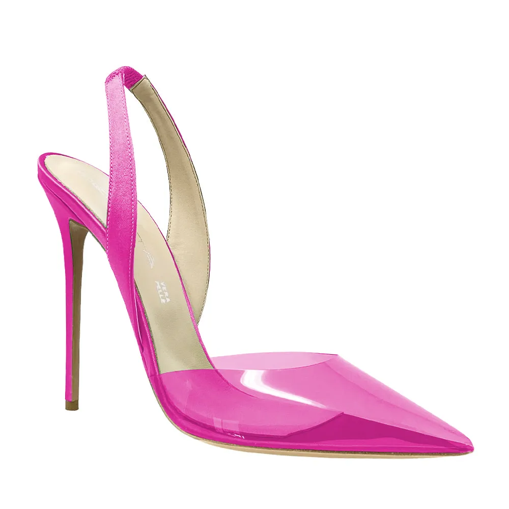 JENNIFER SATIN/PVC FUCSIA