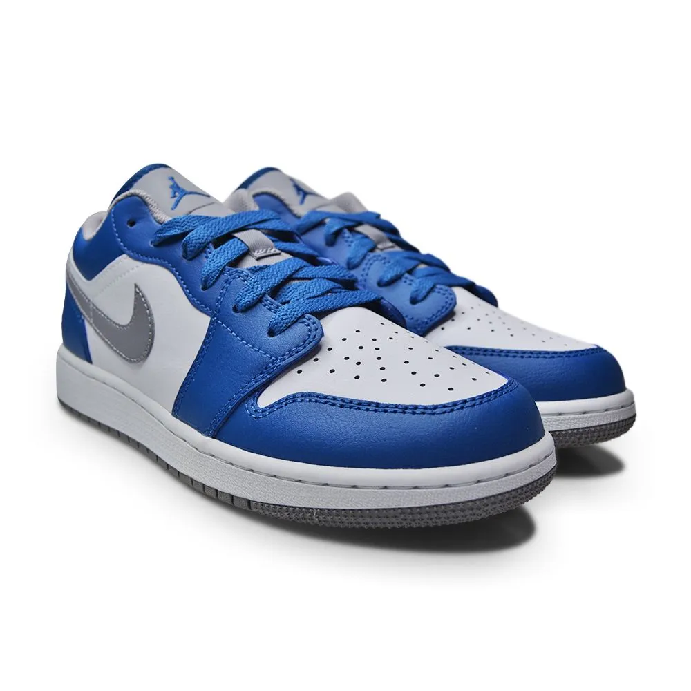 Juniors Nike Air Jordan 1 Low (GS) - 553560 412 - True Blue Cement Grey White