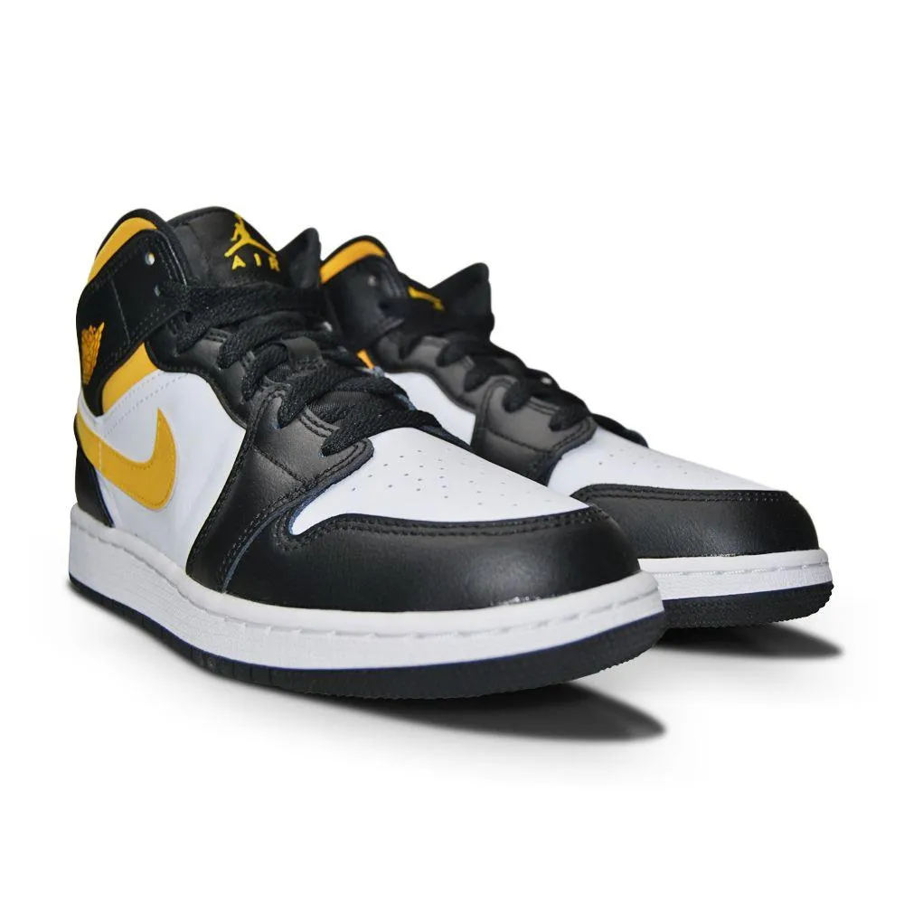 Juniors Nike Air Jordan 1 Mid (GS)  - 554725 177 - White Pollen Black