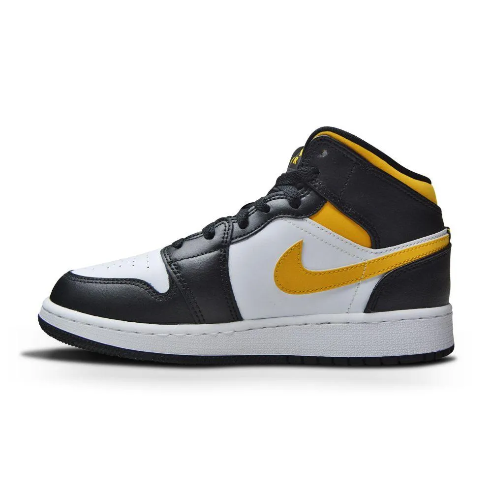 Juniors Nike Air Jordan 1 Mid (GS)  - 554725 177 - White Pollen Black