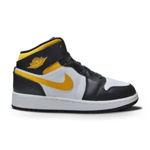 Juniors Nike Air Jordan 1 Mid (GS)  - 554725 177 - White Pollen Black