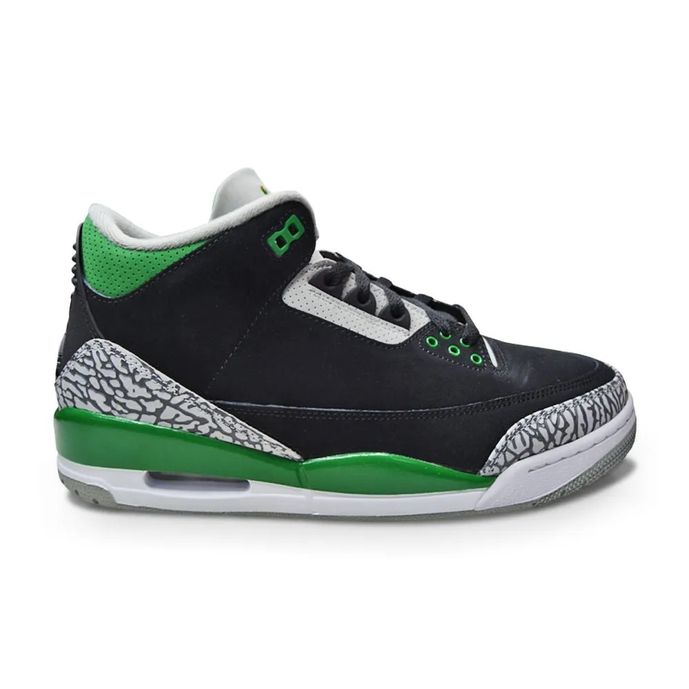 Juniors Nike Air Jordan 3 Retro (GS) - 398614 030 - Black Pine Green Silver White