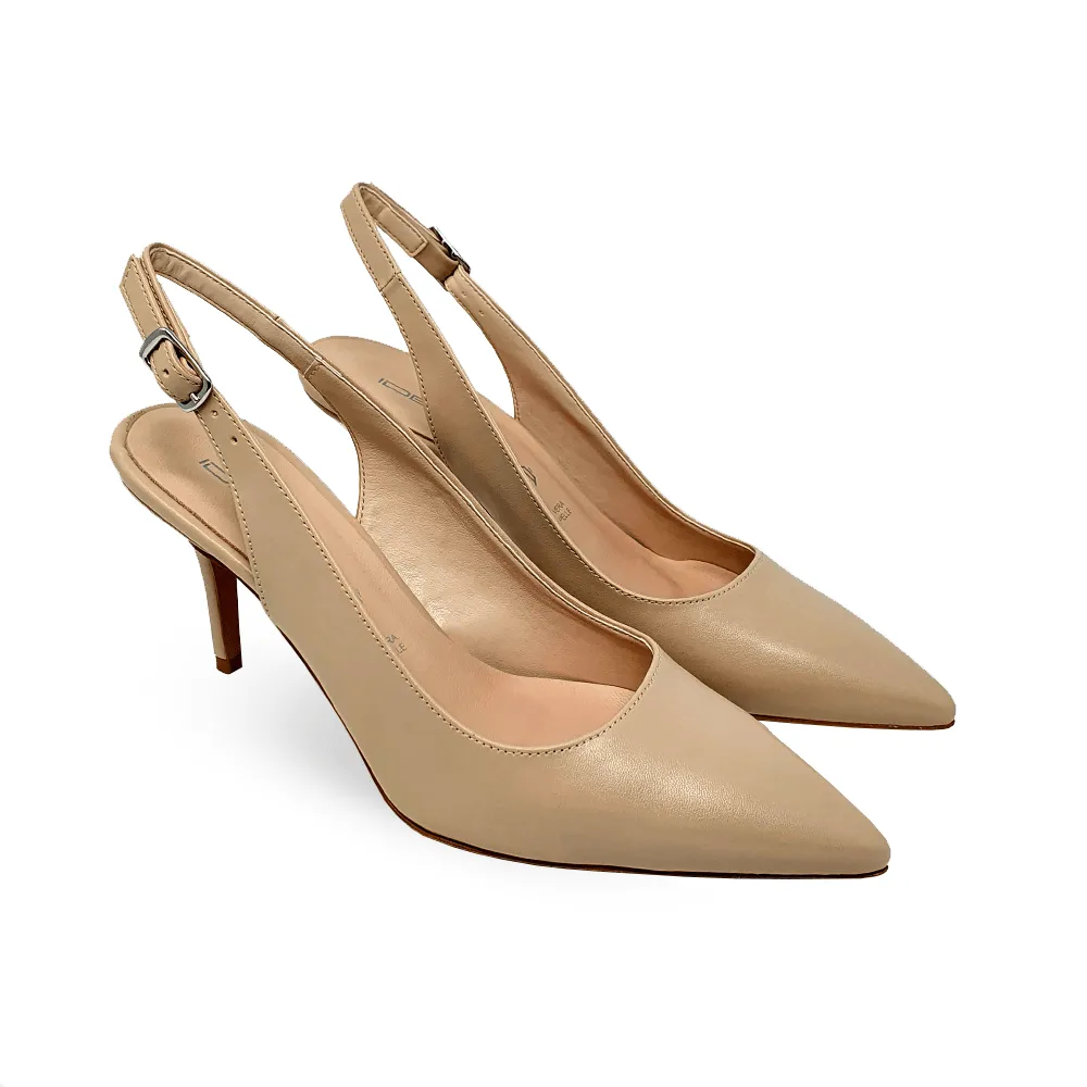 JUSTINA BEIGE LEATHER 70mm