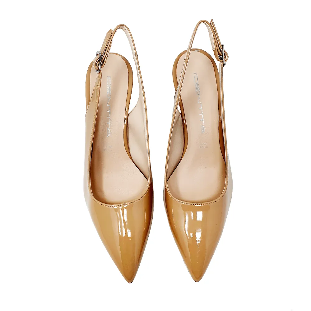 JUSTINA BEIGE PATENT 70mm