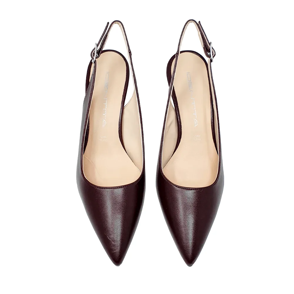 JUSTINA BORDEAUX LEATHER 70mm