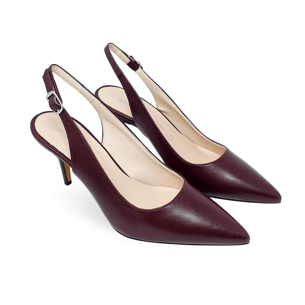 JUSTINA BORDEAUX LEATHER 70mm
