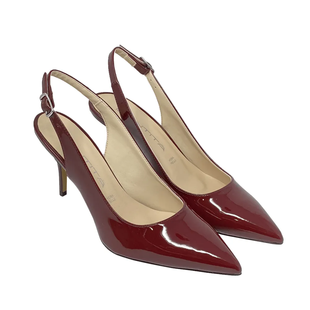 JUSTINA BORDEAUX PATENT 70mm