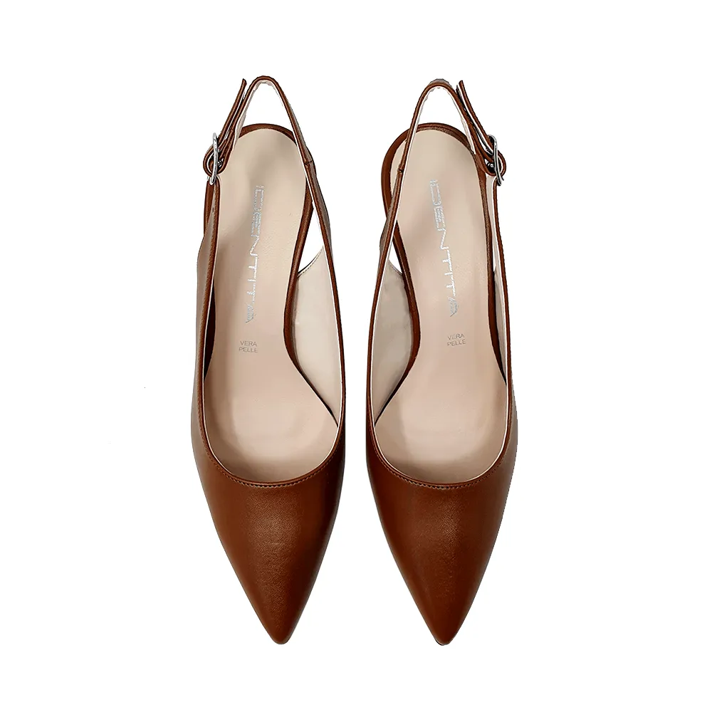 JUSTINA BROWN LEATHER 70mm