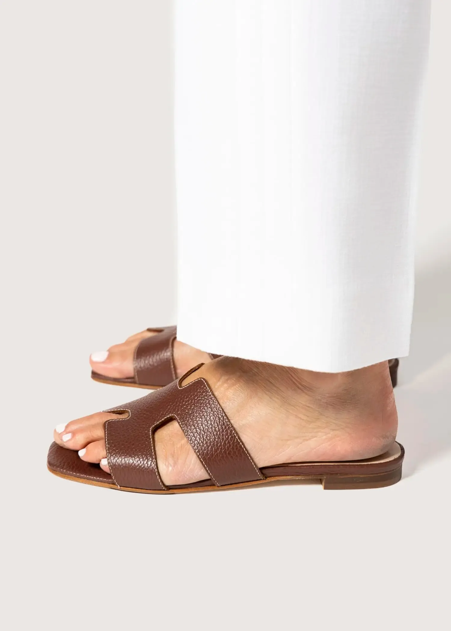 Leather Cutout Sandal