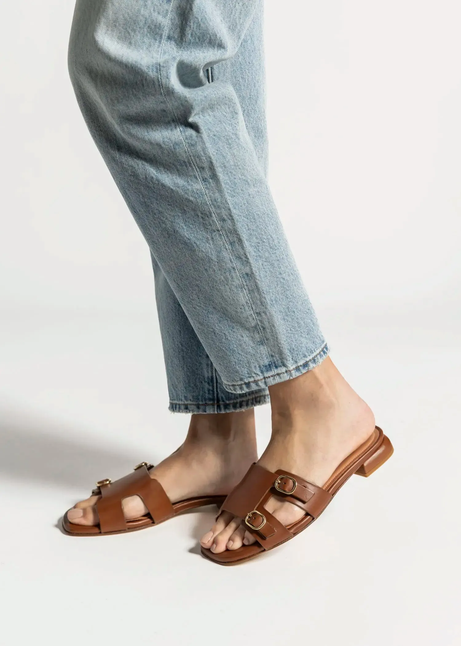 Leather Monk Strap Sandal