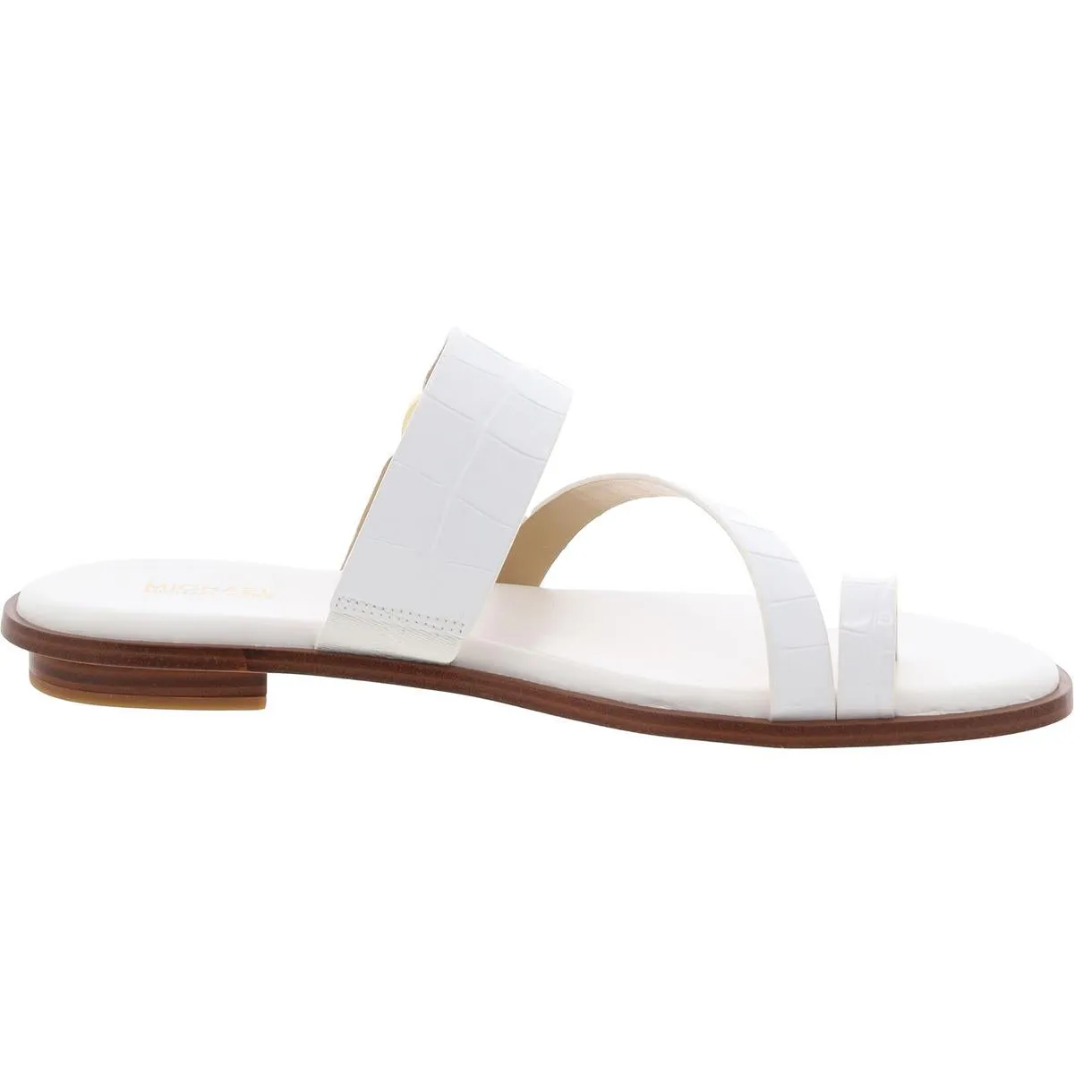 Lucinda Kitten Womens Leather Flat Slide Sandals