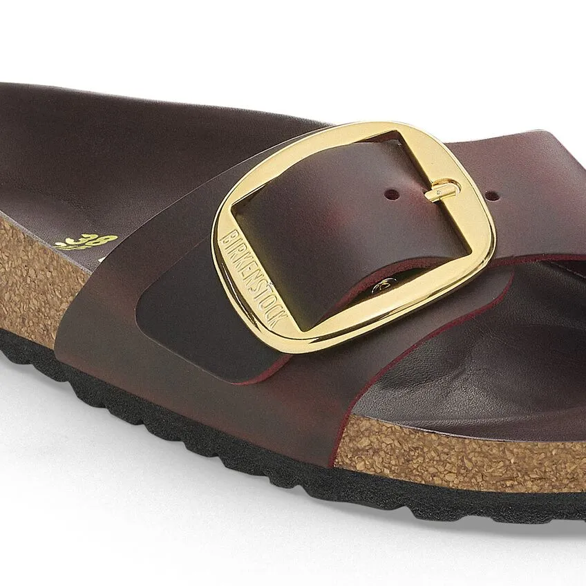 Madrid Big Buckle -Zinfandel Oiled Leather||Madrid Grosses Boucles - Cuir huil zinfandel