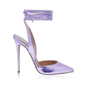 MICHELLE LILAC METALLIC LEATHER