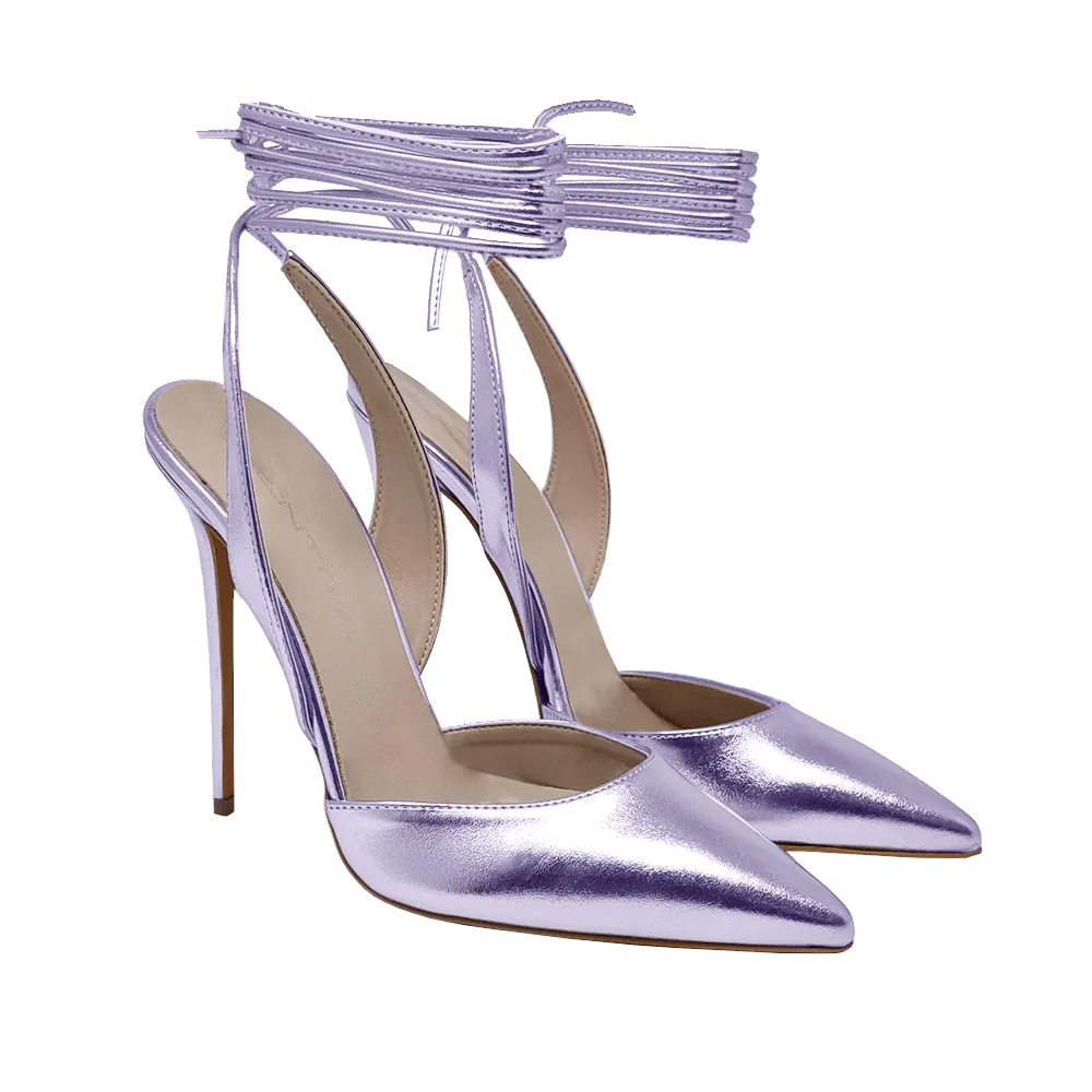 MICHELLE LILAC METALLIC LEATHER