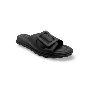 Monroe Black Leather Adjustable Slide