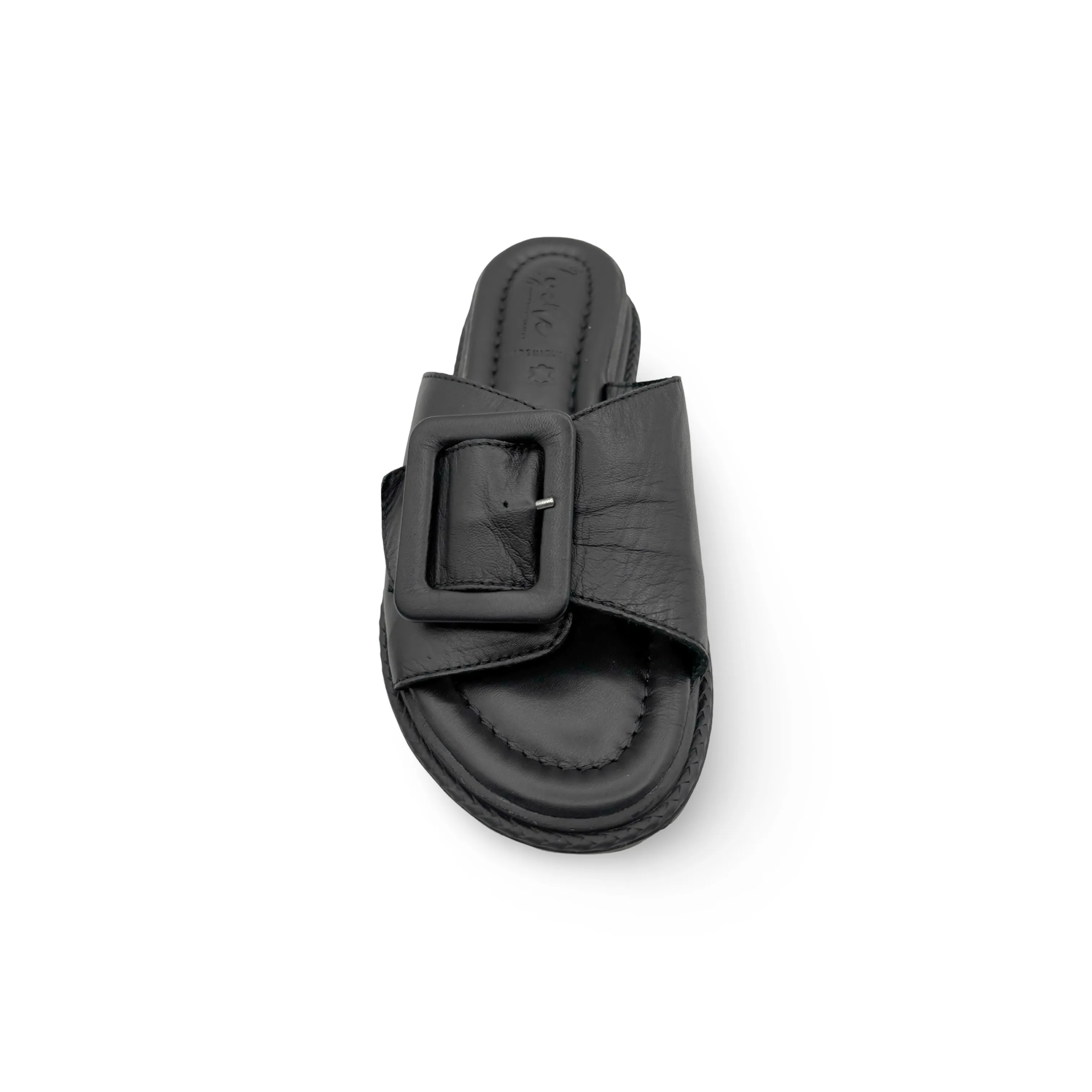 Monroe Black Leather Adjustable Slide