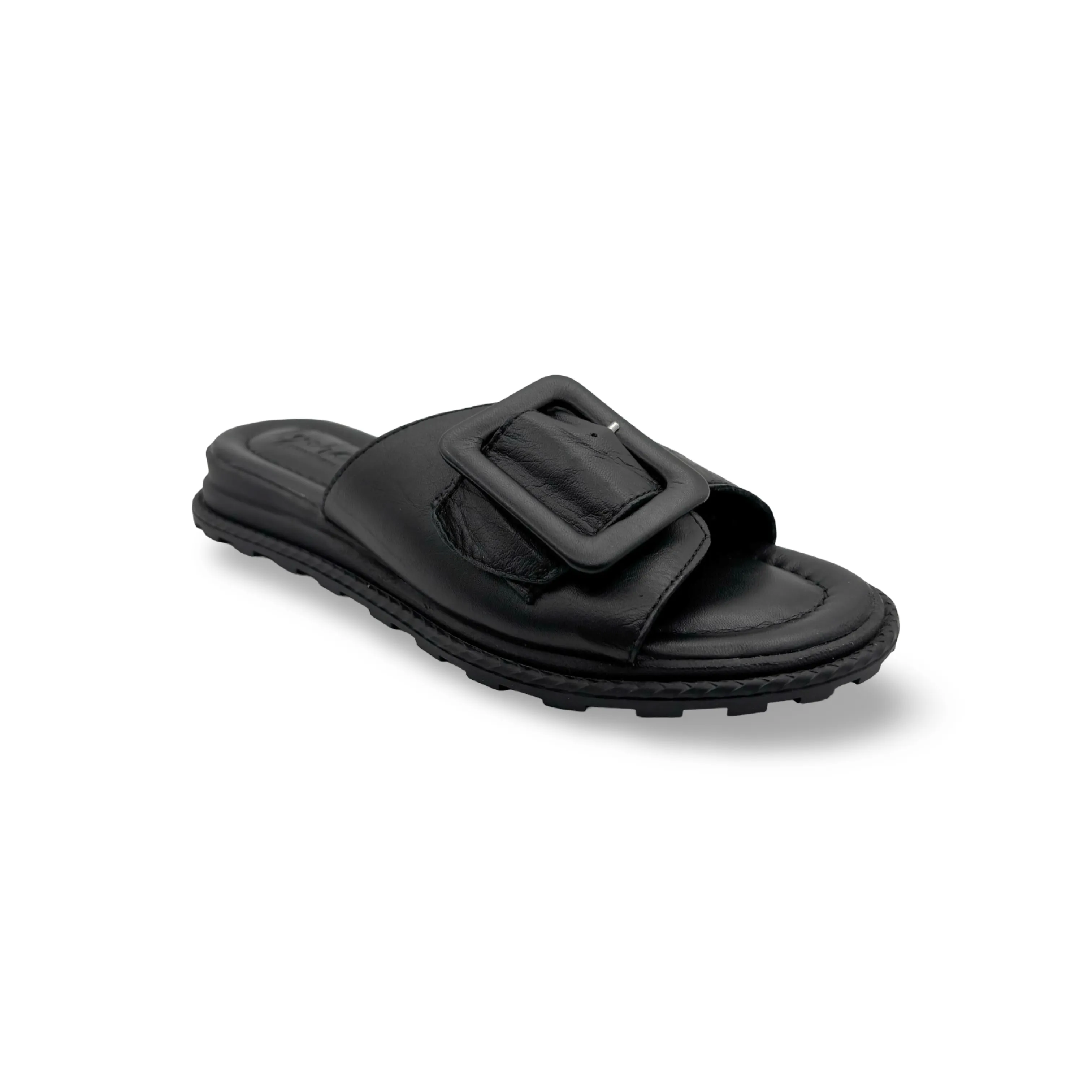 Monroe Black Leather Adjustable Slide