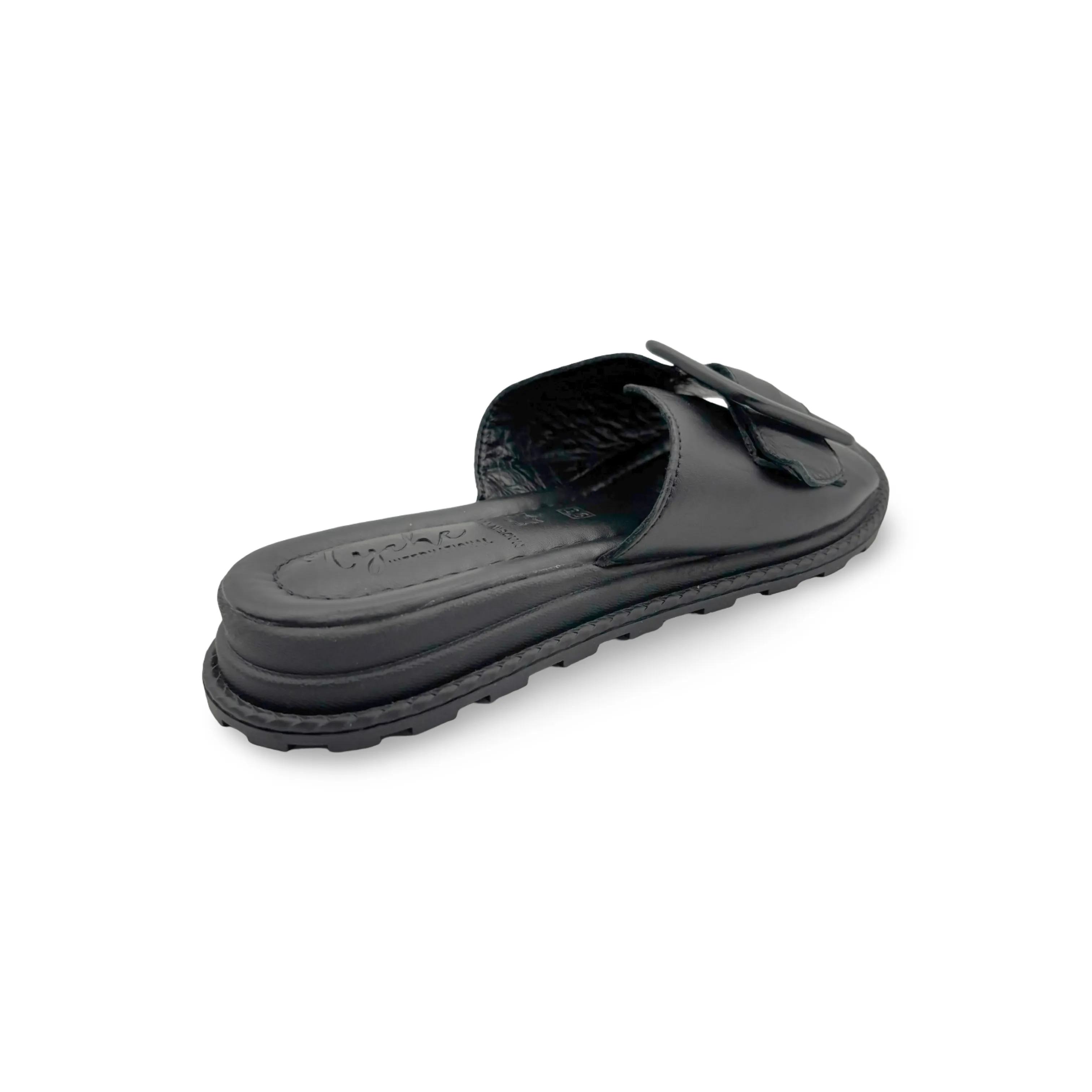 Monroe Black Leather Adjustable Slide
