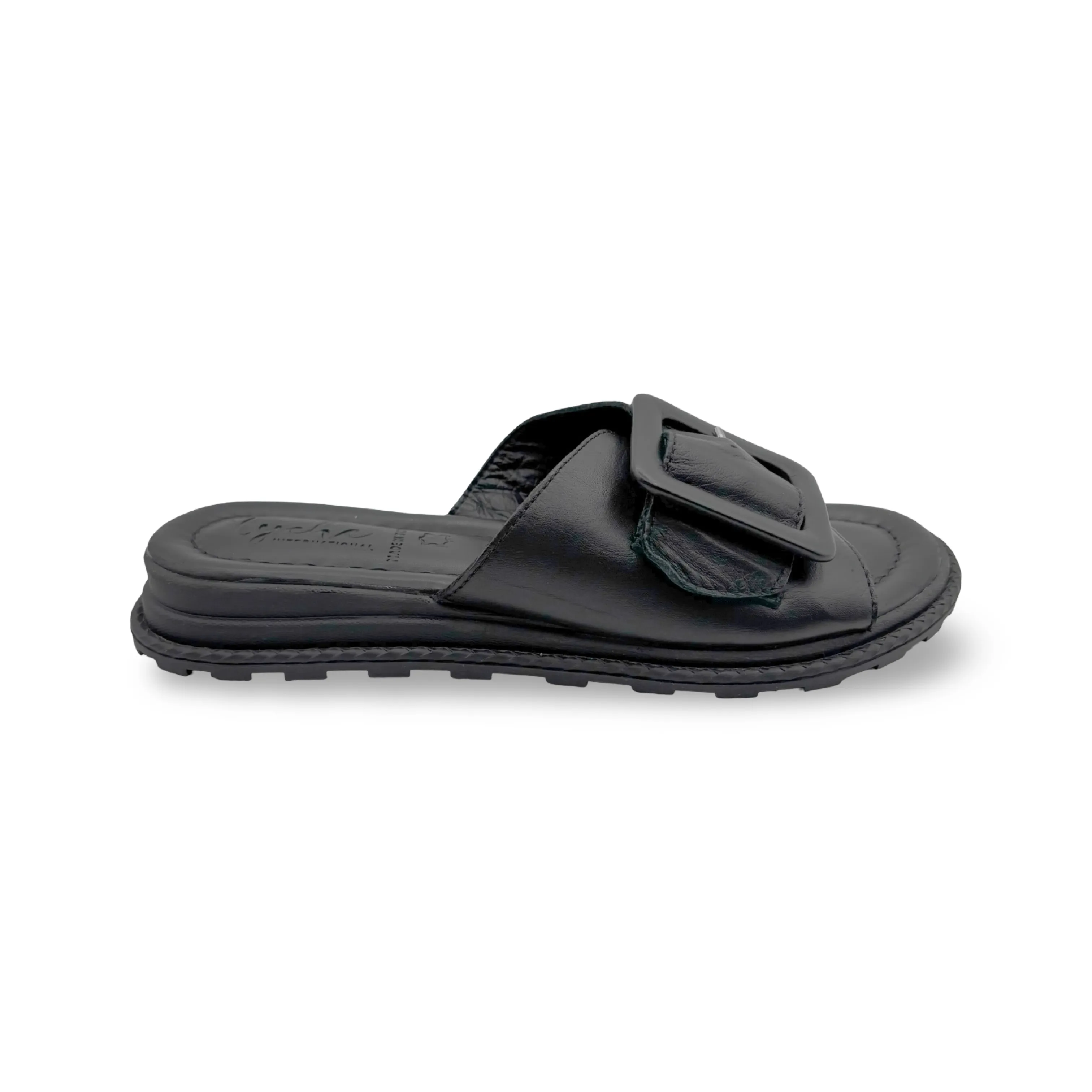 Monroe Black Leather Adjustable Slide