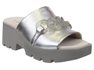 Naked Feet: ISO in SILVER Platform Sandals