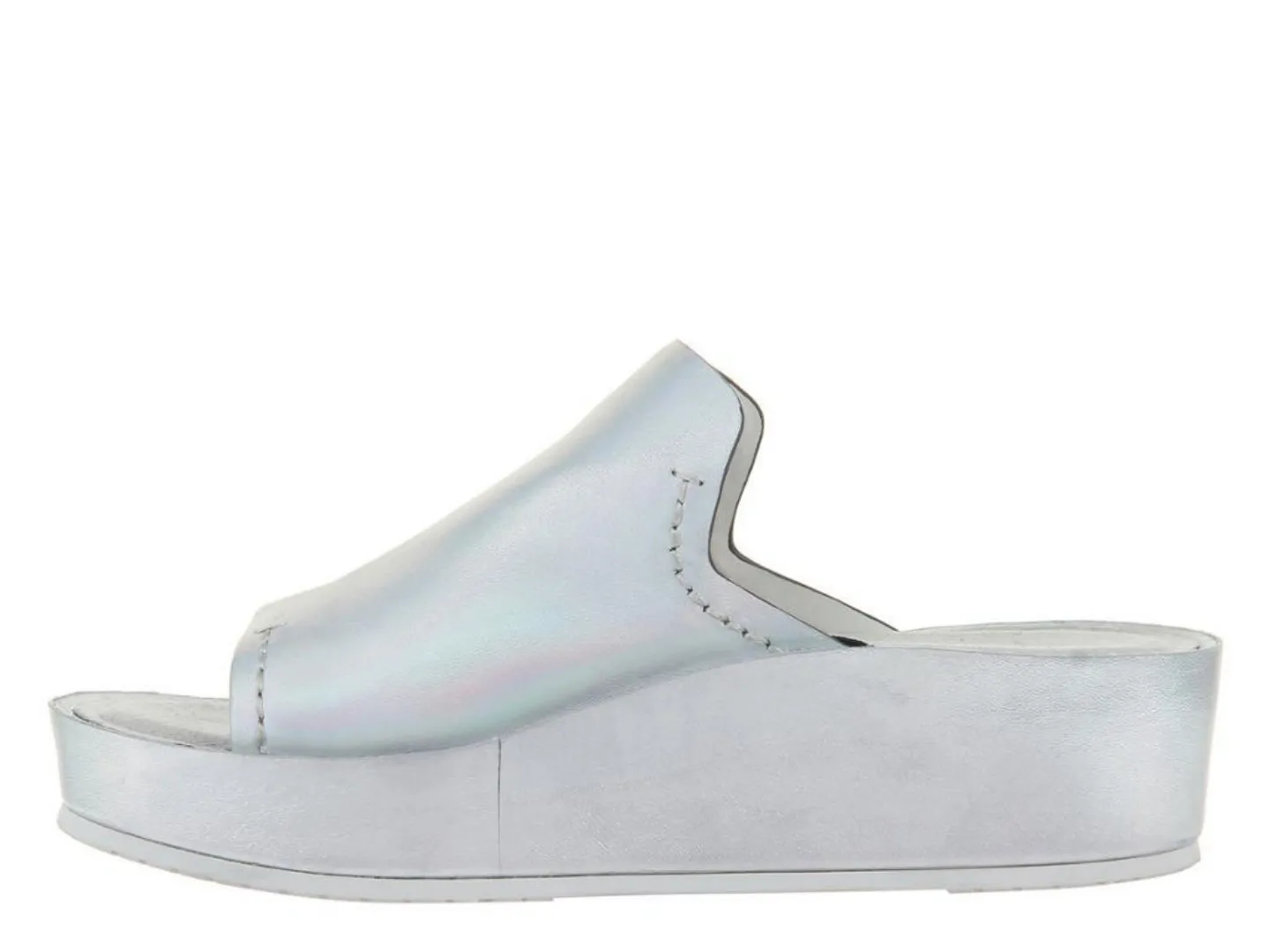 Naked Feet: RENO in SILVER Wedge Sandals