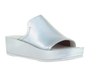 Naked Feet: RENO in SILVER Wedge Sandals