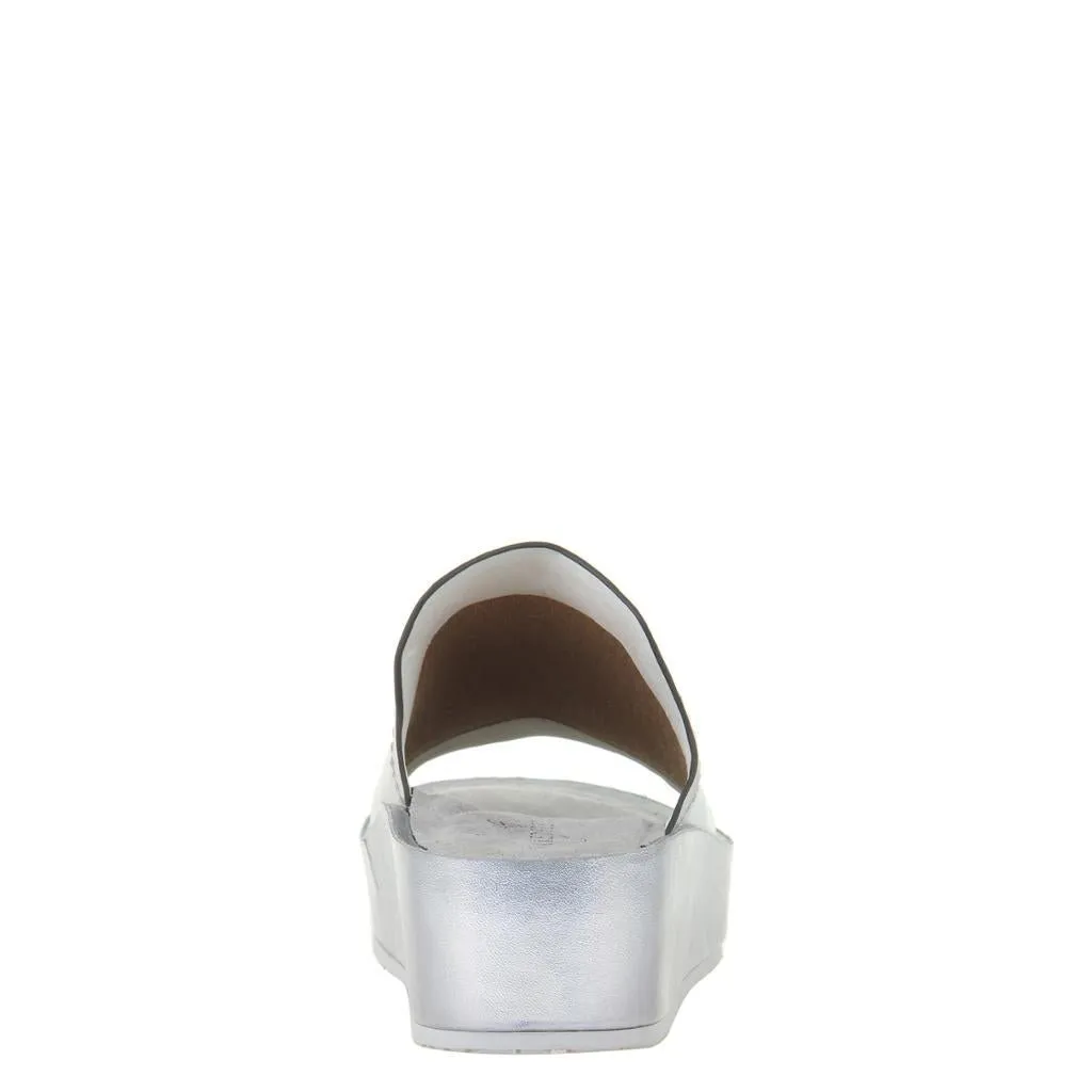 Naked Feet: RENO in SILVER Wedge Sandals