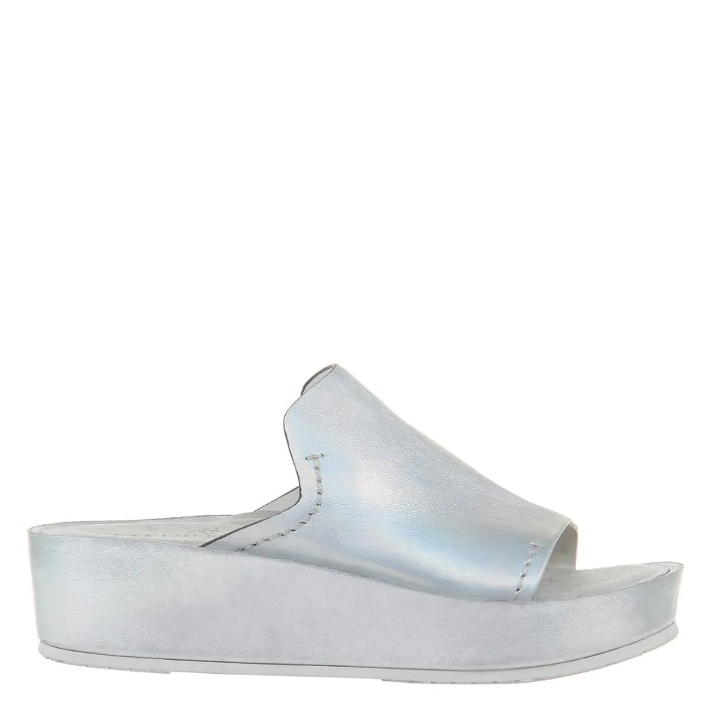 Naked Feet: RENO in SILVER Wedge Sandals