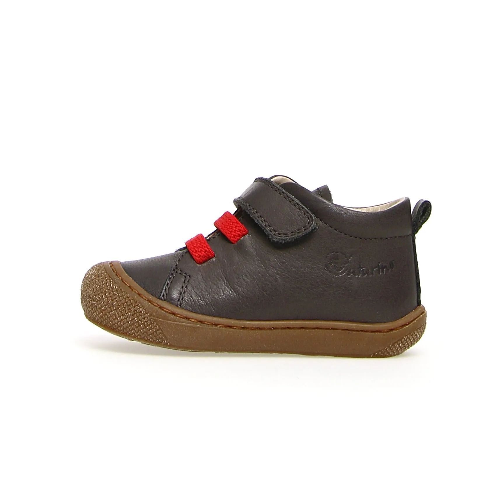 Naturino Girl's & Boy's Pichai Nappa Spazz. Sneakers - Anthracite/Red