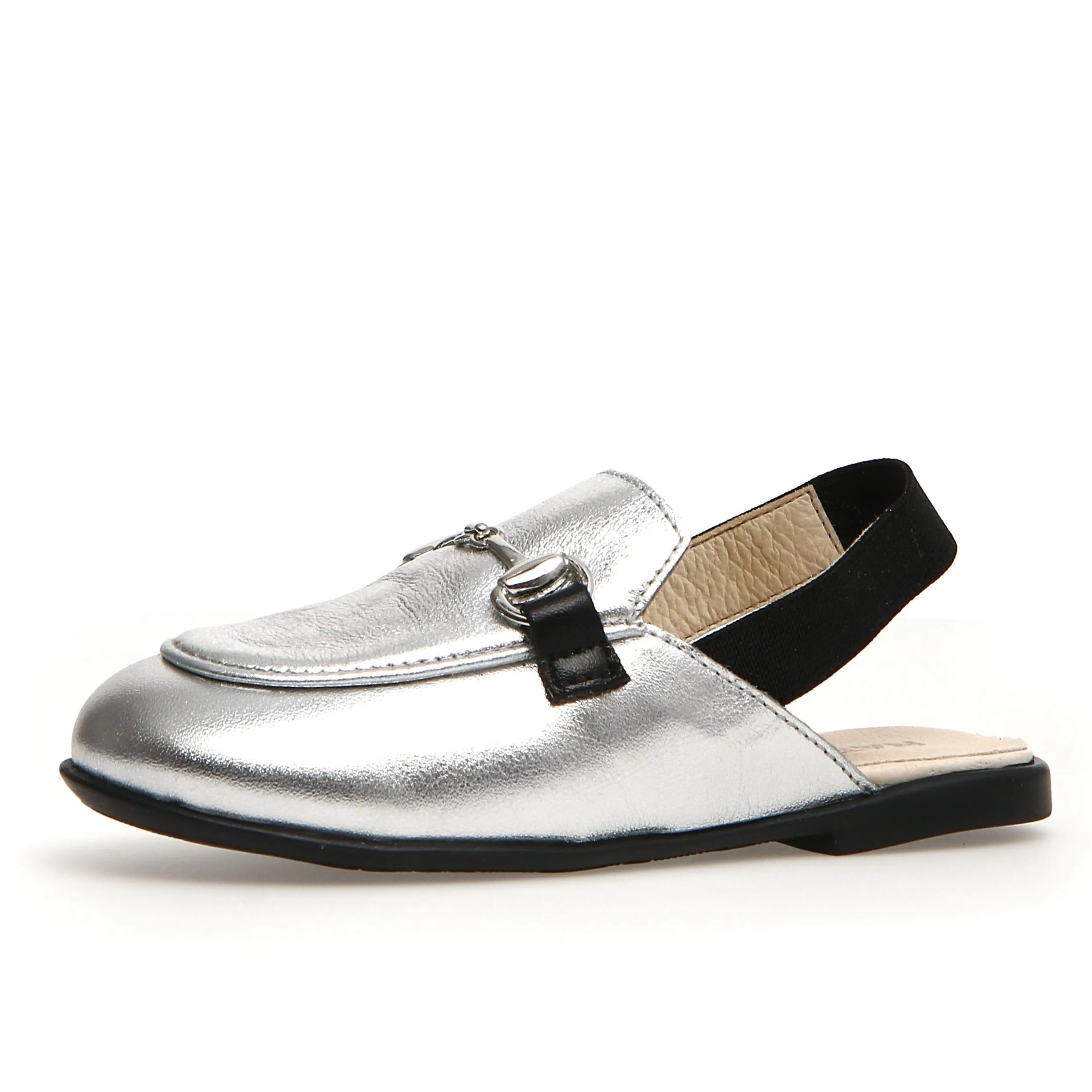 Naturino Girl's Mestre Sling Backs - Silver/Black