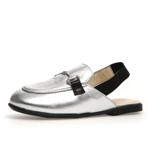 Naturino Girl's Mestre Sling Backs - Silver/Black