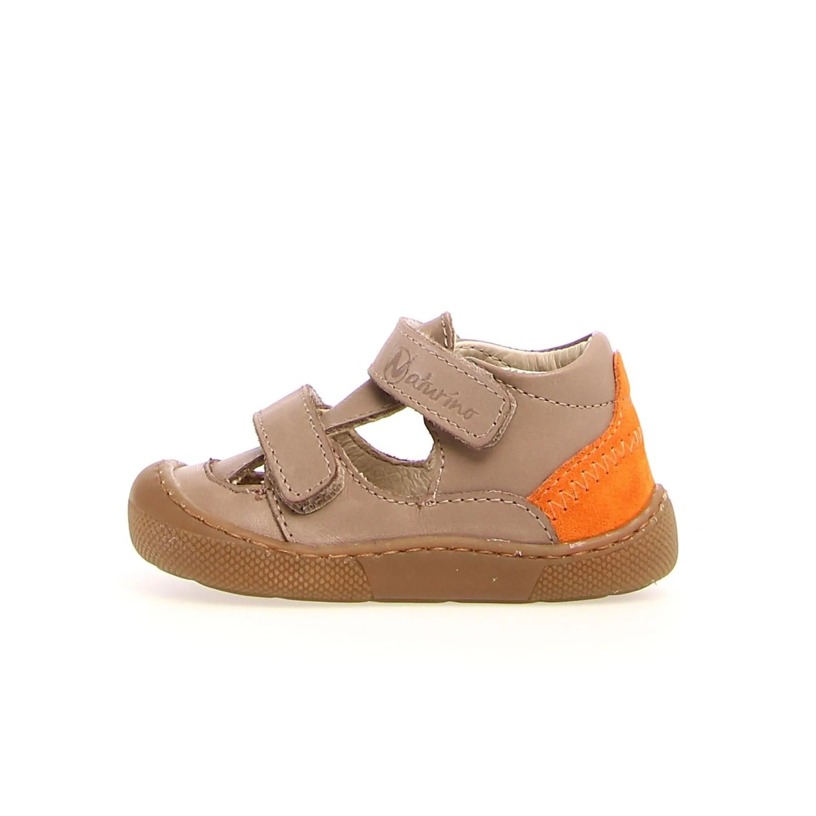 Naturino Irty's Boy's Barefoot Casual Shoes - Taupe/Orange