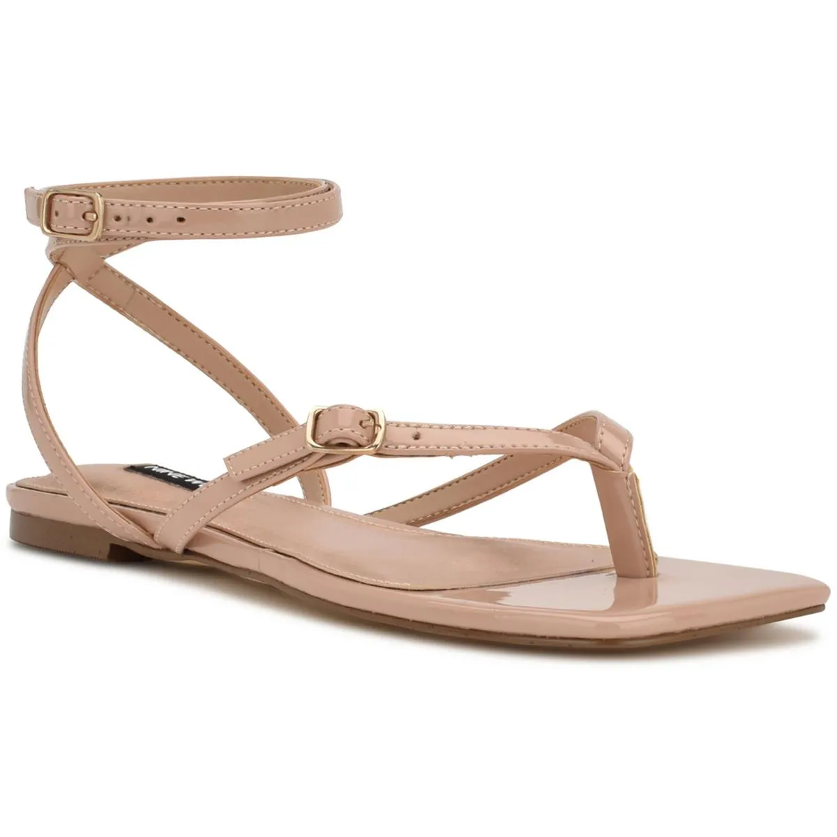 NELSON3 Womens Square toe Ankle strap Gladiator Sandals