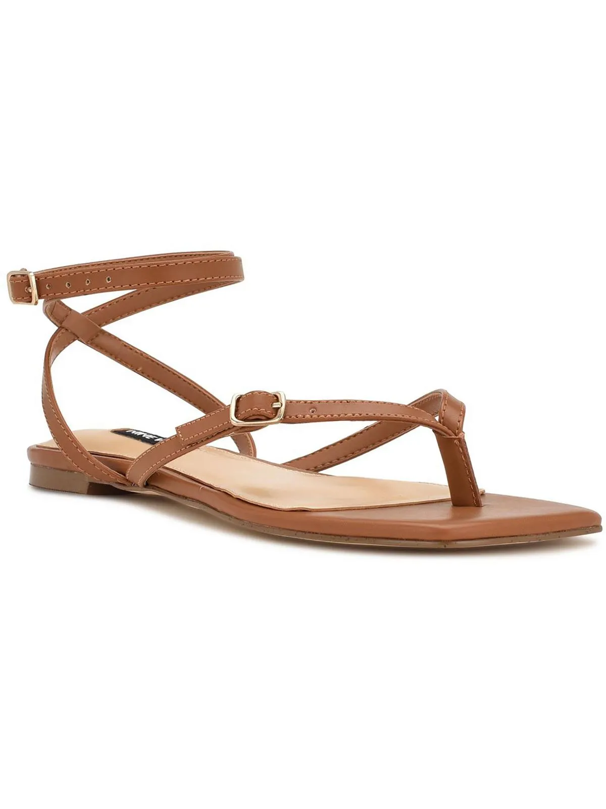 NELSON3 Womens Square toe Ankle strap Gladiator Sandals