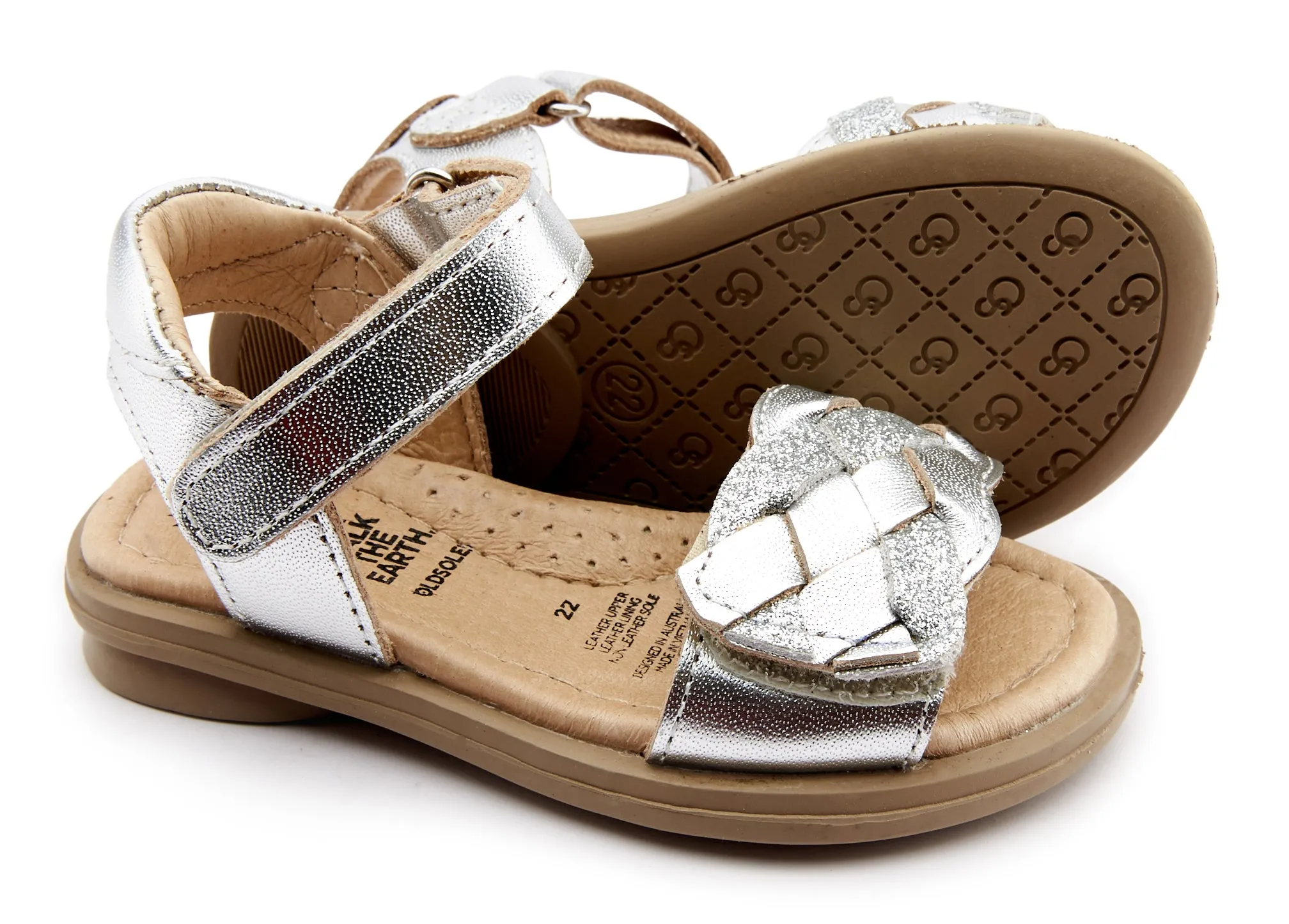 Old Soles 551 Girl's Harlequin Sandal, Silver/Glam Argent