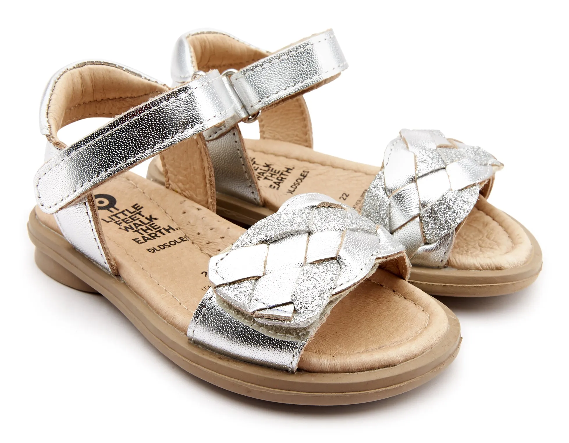 Old Soles 551 Girl's Harlequin Sandal, Silver/Glam Argent