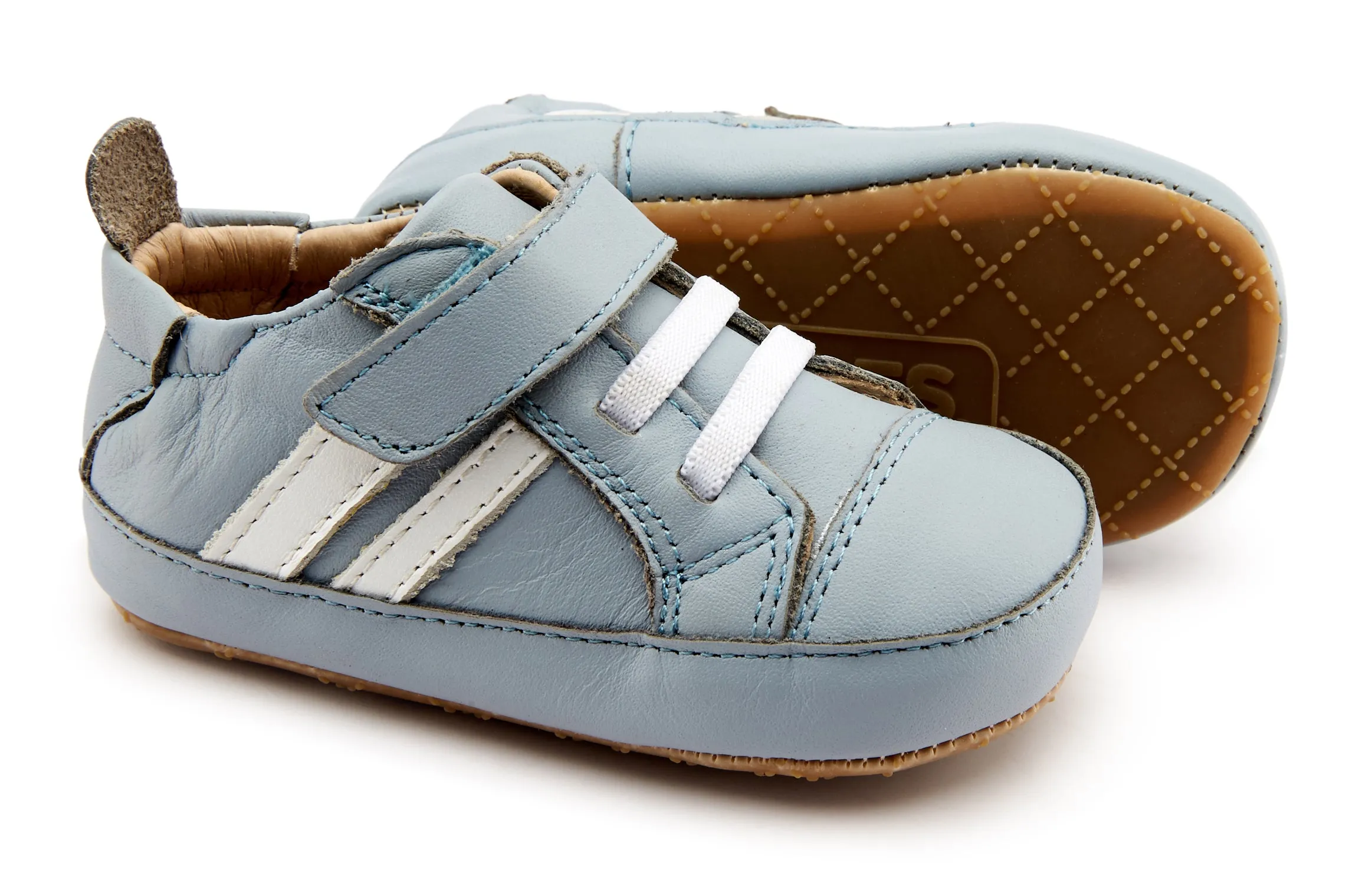 Old Soles Boy's 0049R Low Roller Shoe Sneakers - Dusty Blue/Snow