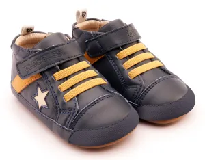 Old Soles Boy's 0074RT Roller Casual Shoes - Navy / Yema / Cream